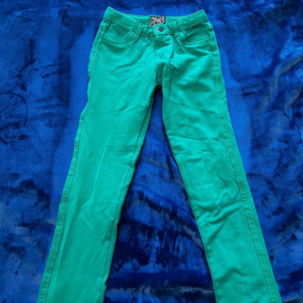 Stylish Green Jeans for Kids